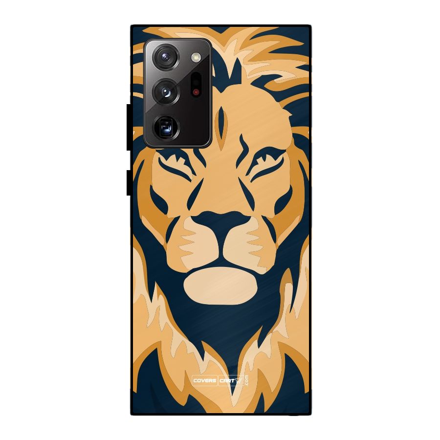 Designer Lion Metal Back Case for Galaxy Note 20 Ultra