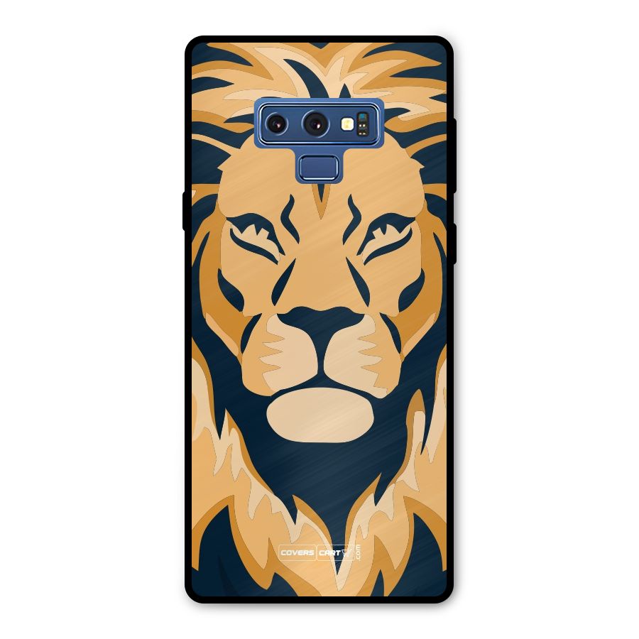 Designer Lion Metal Back Case for Galaxy Note 9