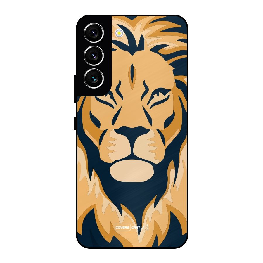 Designer Lion Metal Back Case for Galaxy S22 5G