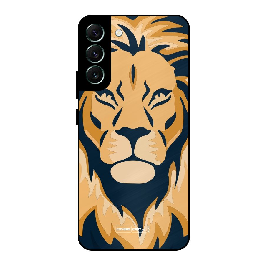 Designer Lion Metal Back Case for Galaxy S22 Plus 5G