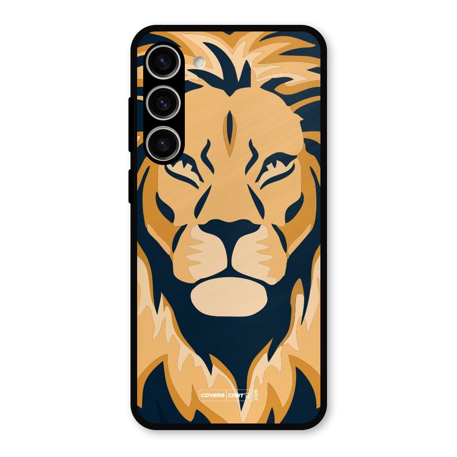 Designer Lion Metal Back Case for Galaxy S23 Plus