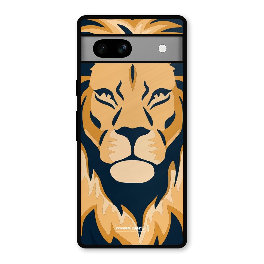 Designer Lion Metal Back Case for Google Pixel 7a