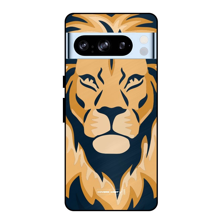 Designer Lion Metal Back Case for Google Pixel 8 Pro