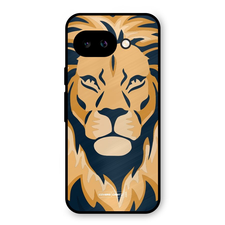 Designer Lion Metal Back Case for Google Pixel 9a