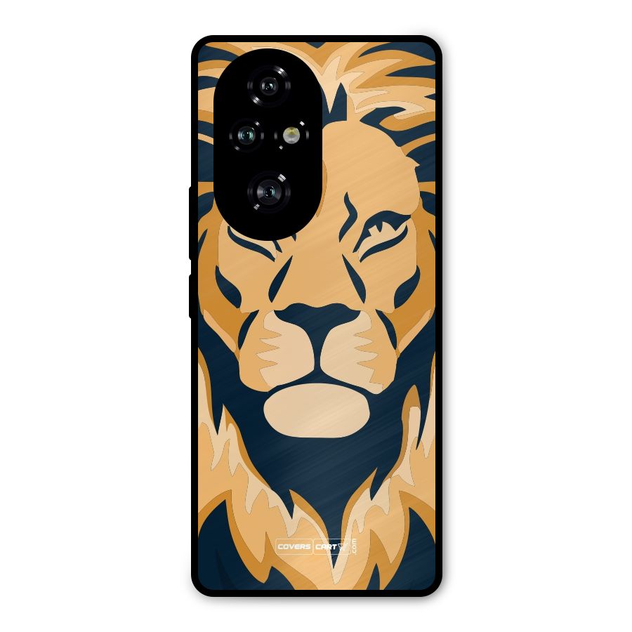 Designer Lion Metal Back Case for Honor 200 Pro