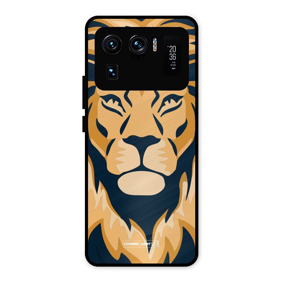 Designer Lion Metal Back Case for Mi 11 Ultra