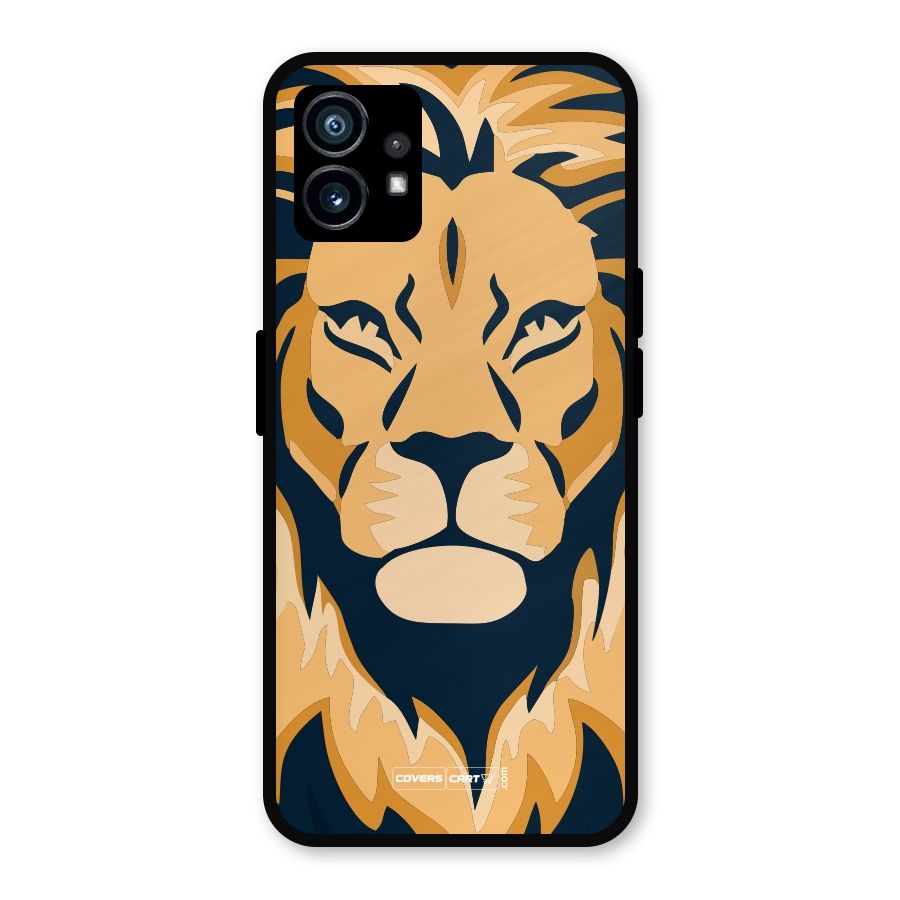 Designer Lion Metal Back Case for Nothing Phone 1