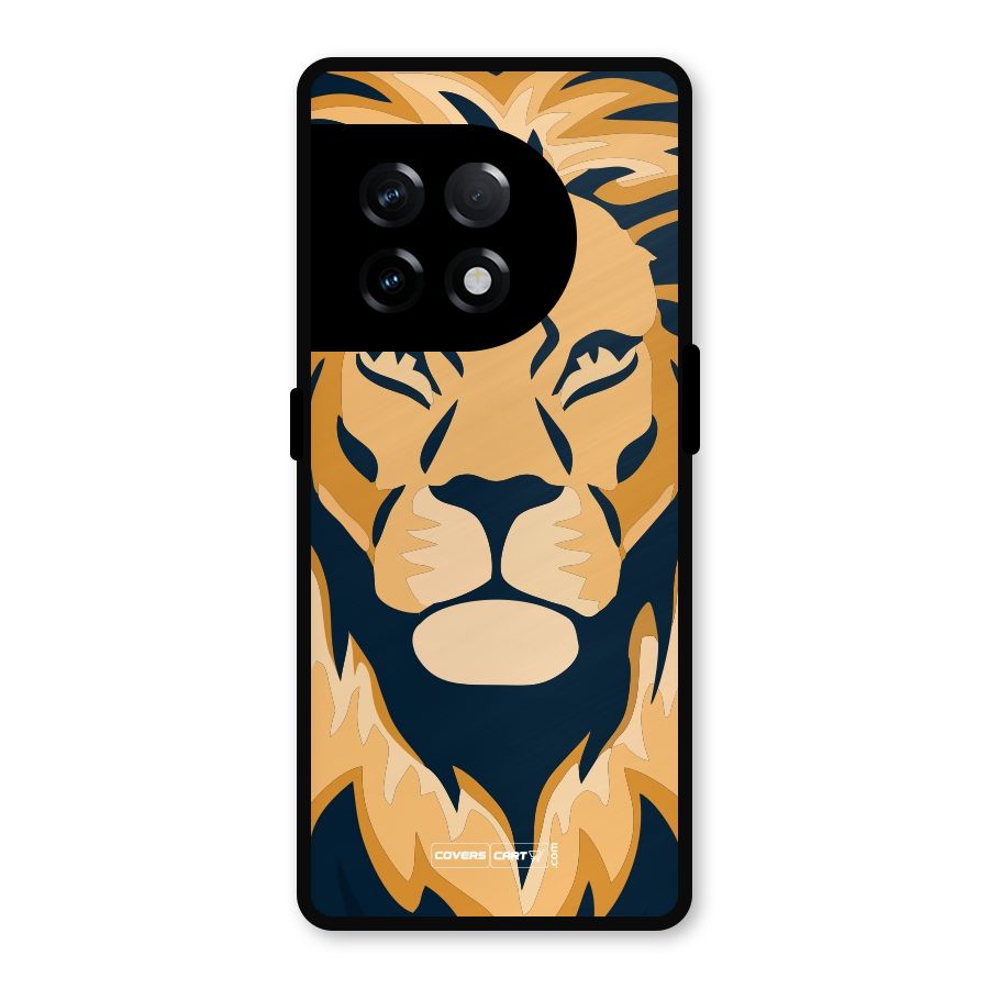 Designer Lion Metal Back Case for OnePlus 11R