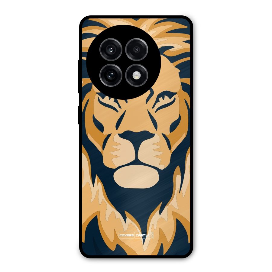 Designer Lion Metal Back Case for OnePlus 13R