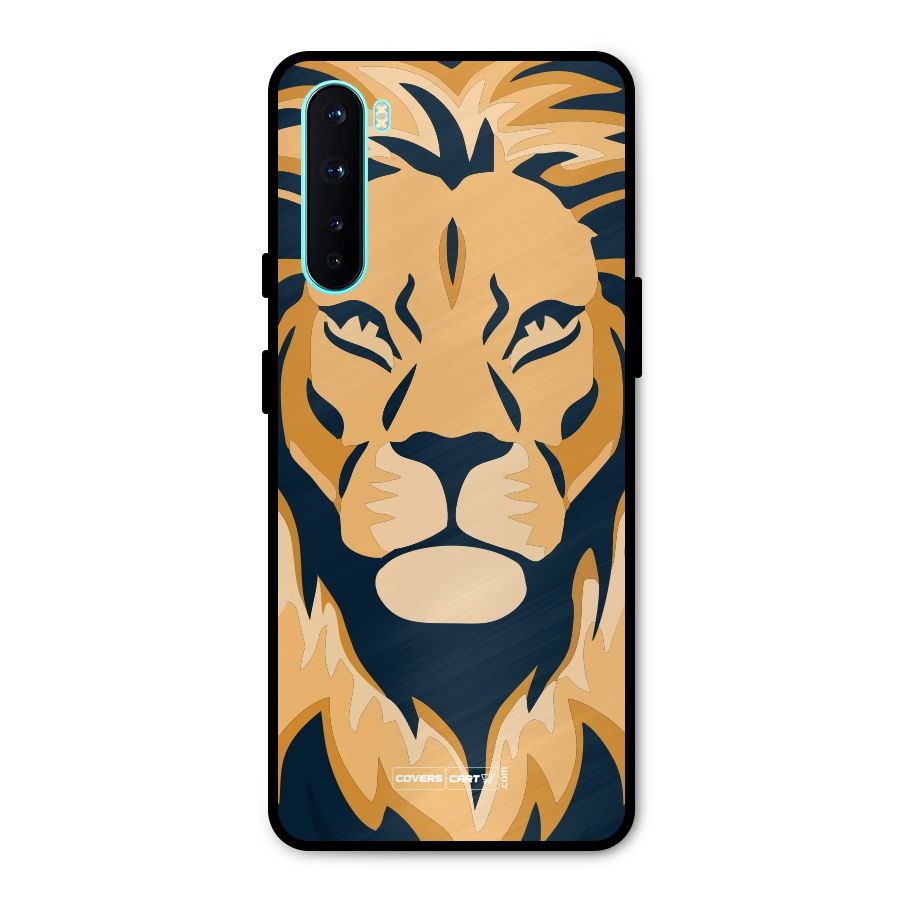 Designer Lion Metal Back Case for OnePlus Nord