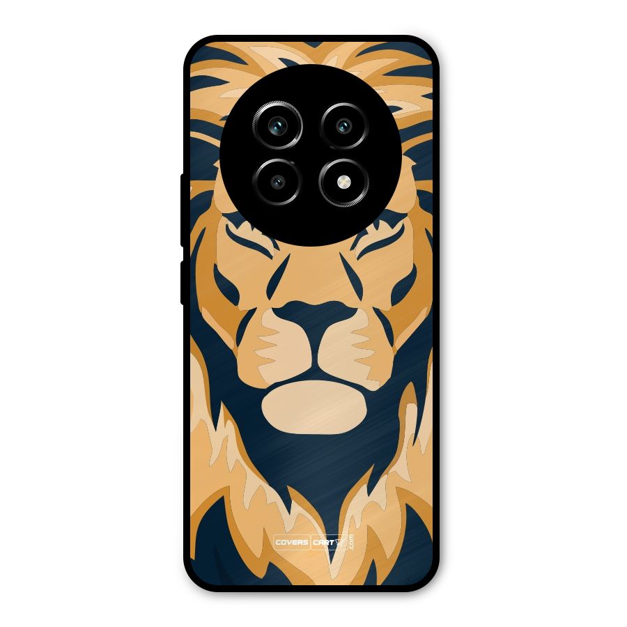 Designer Lion Metal Back Case for Realme 14 Pro Lite