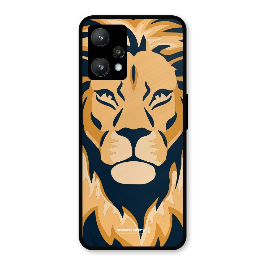 Designer Lion Metal Back Case for Realme 9 Pro Plus 5G