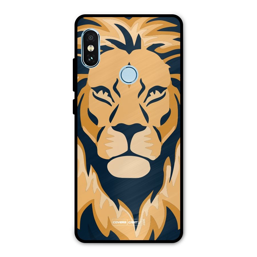 Designer Lion Metal Back Case for Redmi Note 5 Pro