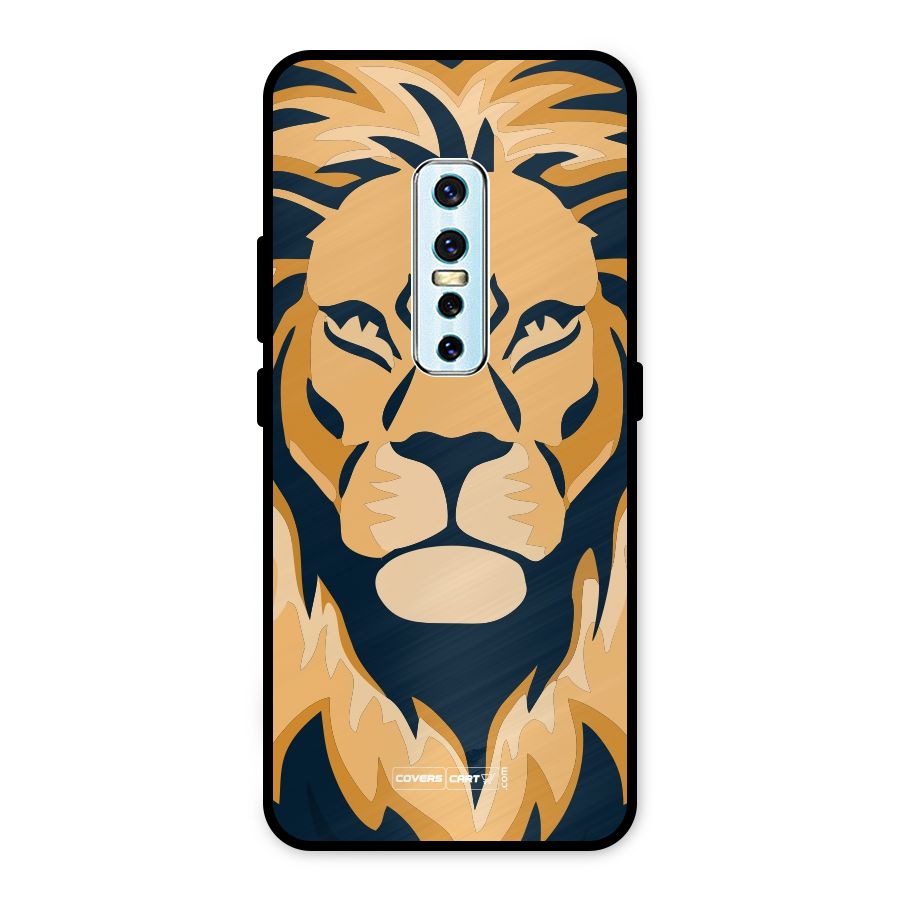 Designer Lion Metal Back Case for Vivo V17 Pro