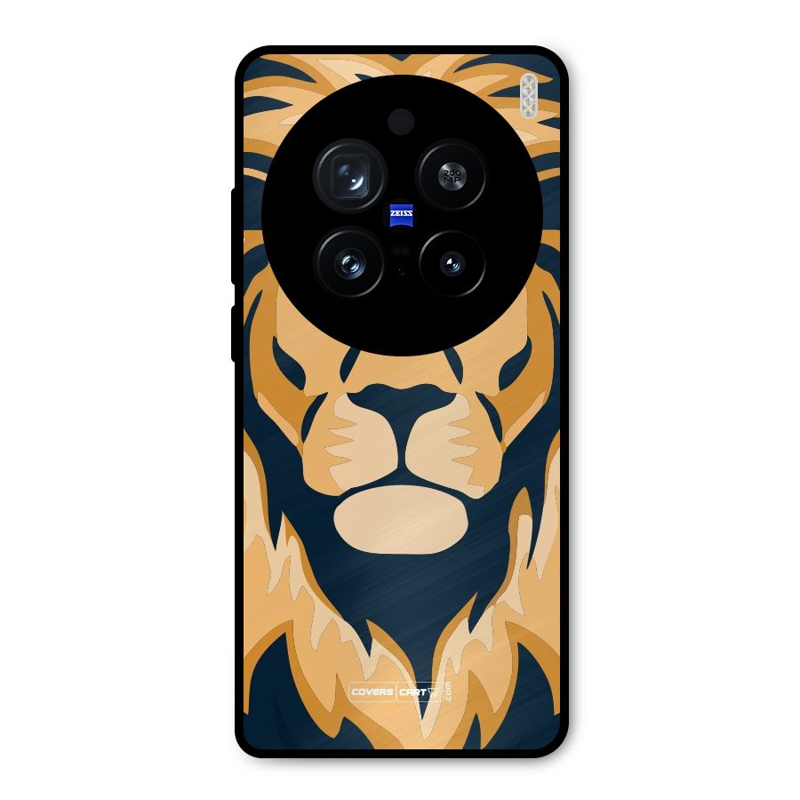 Designer Lion Metal Back Case for Vivo X200 Pro