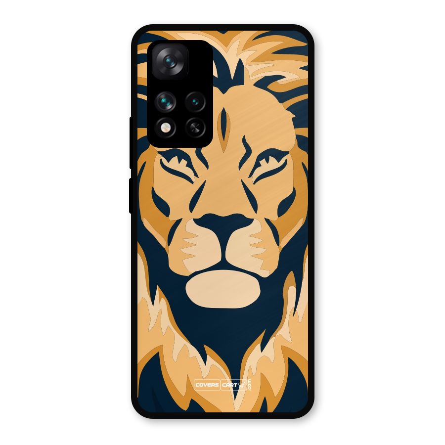 Designer Lion Metal Back Case for Xiaomi 11i Hypercharge 5G
