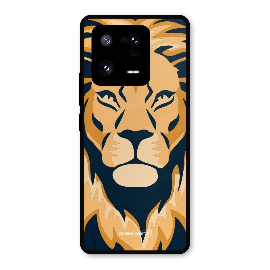 Designer Lion Metal Back Case for Xiaomi 13 Pro
