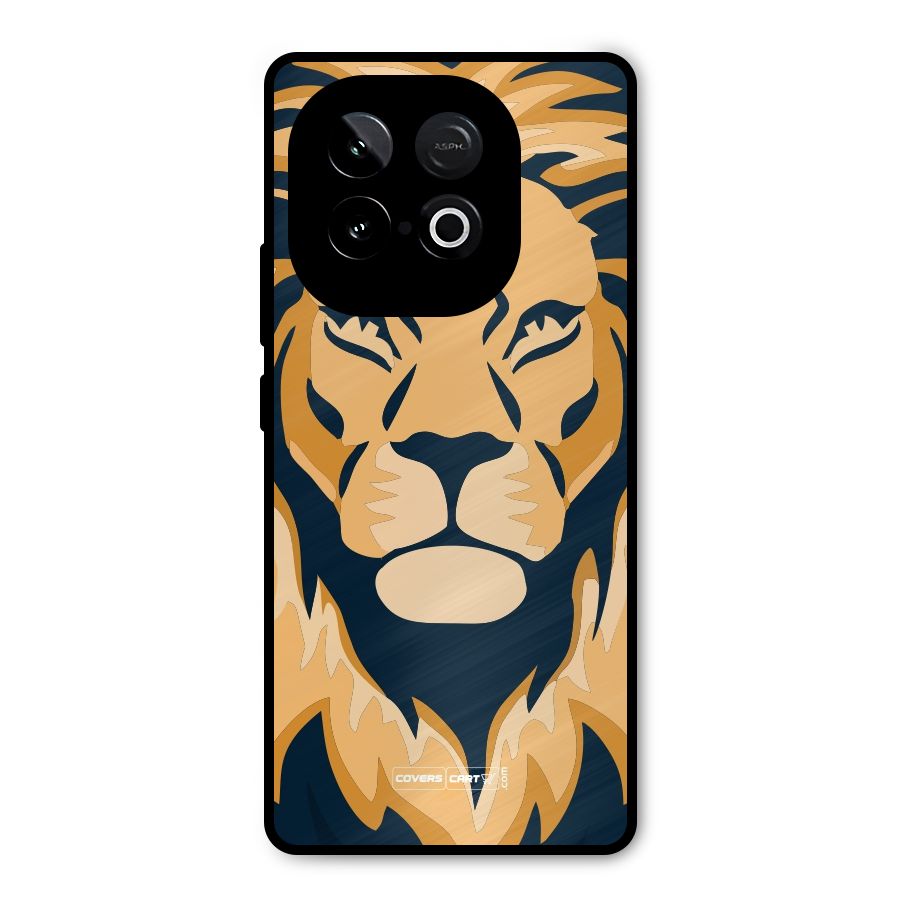 Designer Lion Metal Back Case for iQOO Neo 10