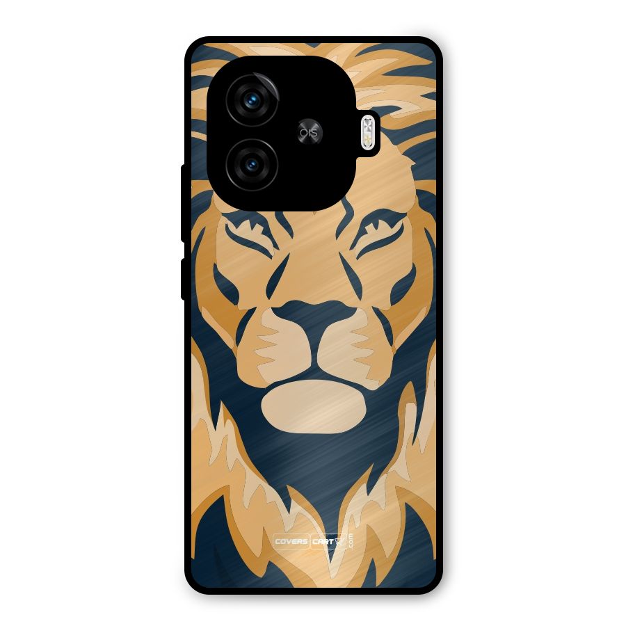 Designer Lion Metal Back Case for iQOO Neo 10R