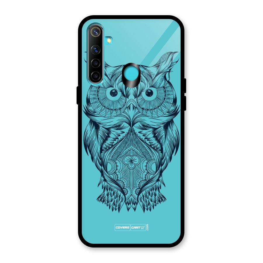 Designer Owl Glass Back Case for Realme Narzo 10