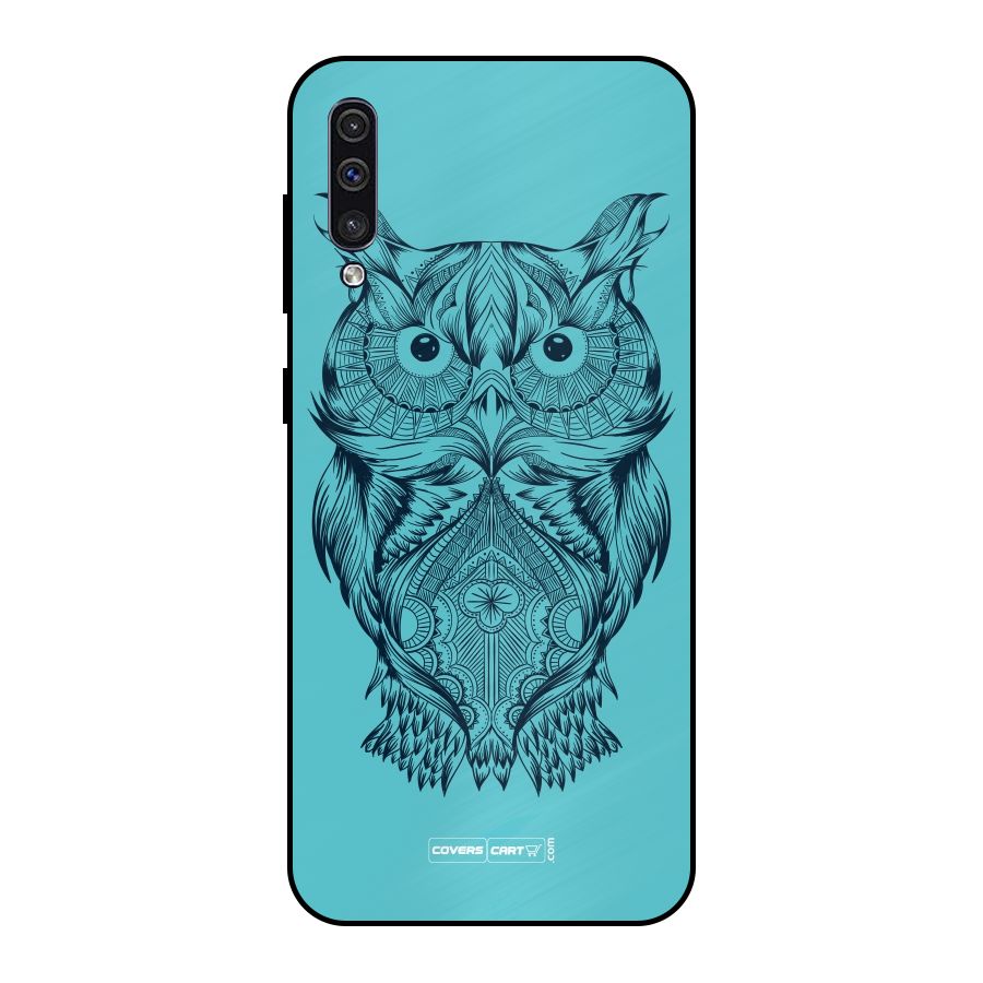Designer Owl Metal Back Case for Galaxy A50s