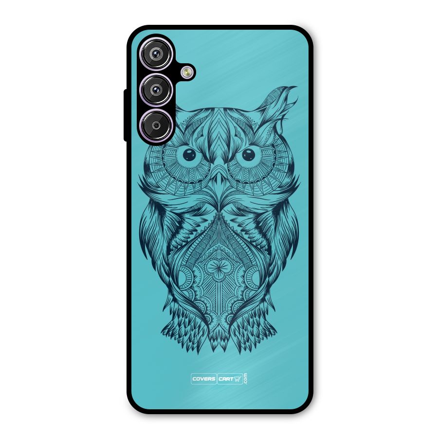 Designer Owl Metal Back Case for Galaxy F15