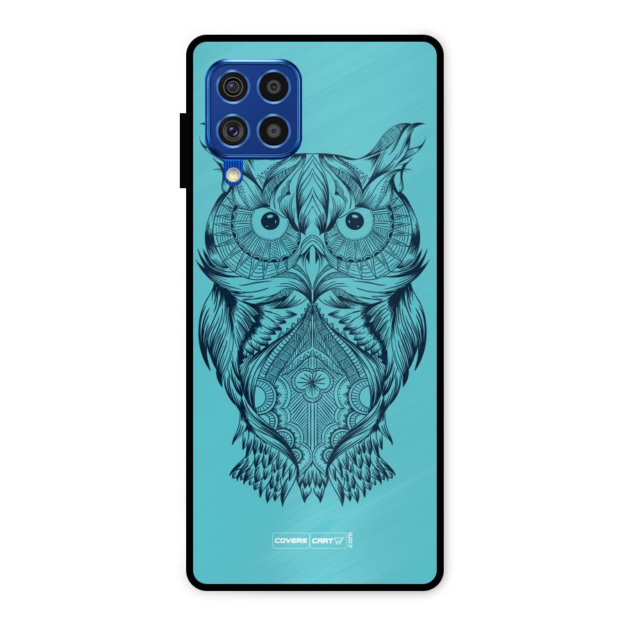 Designer Owl Metal Back Case for Galaxy F62
