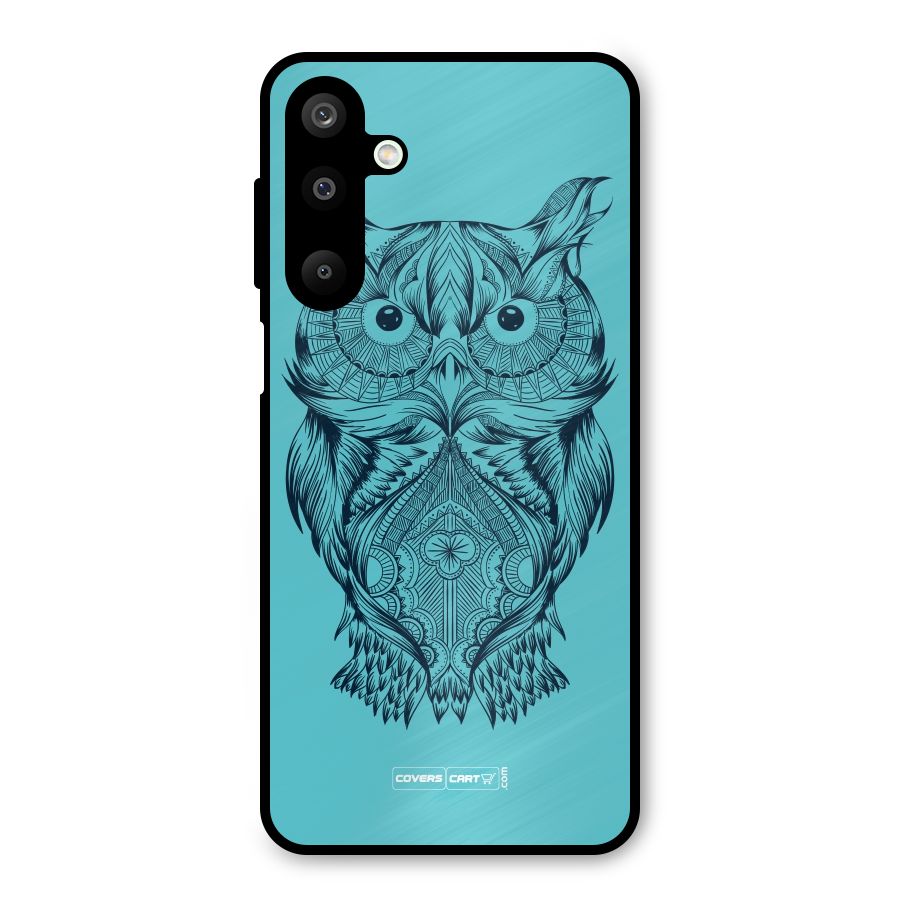 Designer Owl Metal Back Case for Galaxy M16