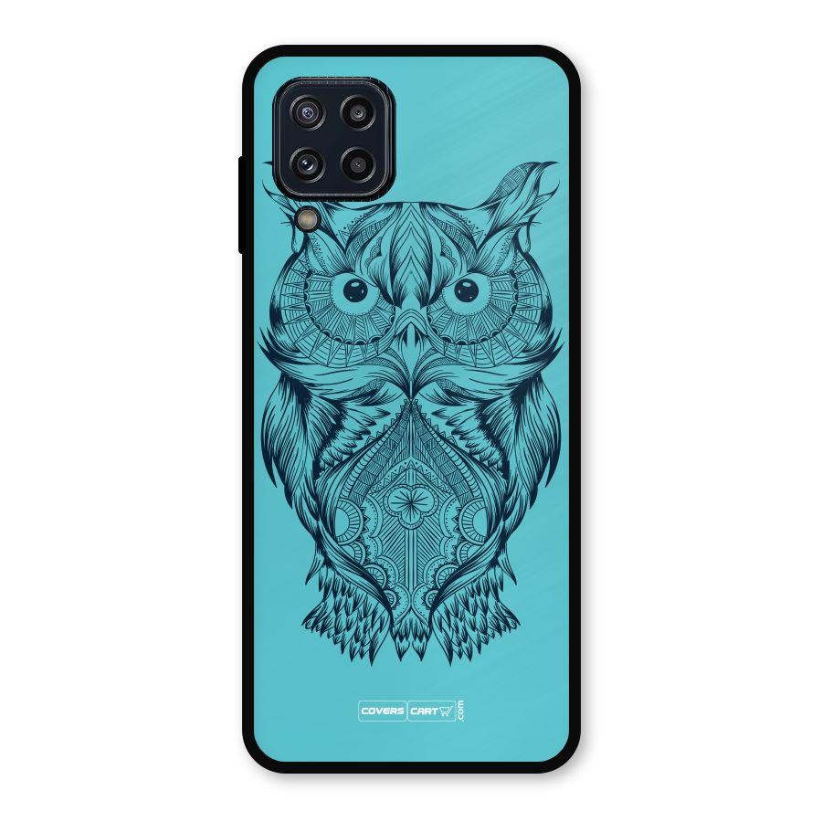 Designer Owl Metal Back Case for Galaxy M32