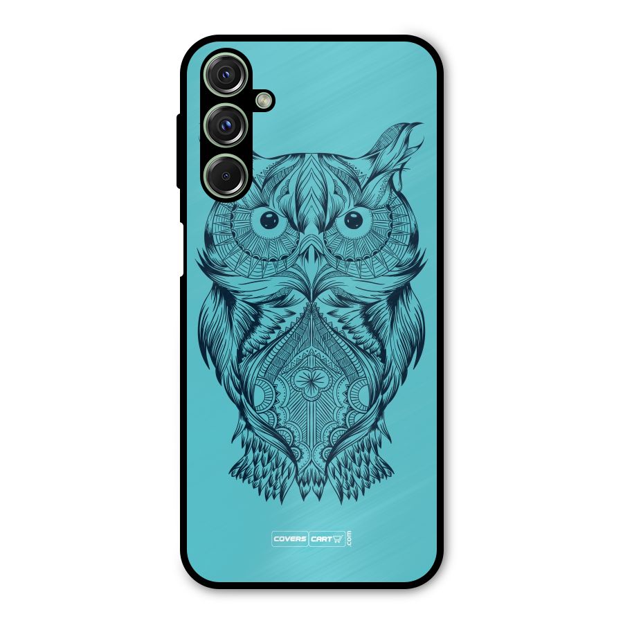 Designer Owl Metal Back Case for Galaxy M34
