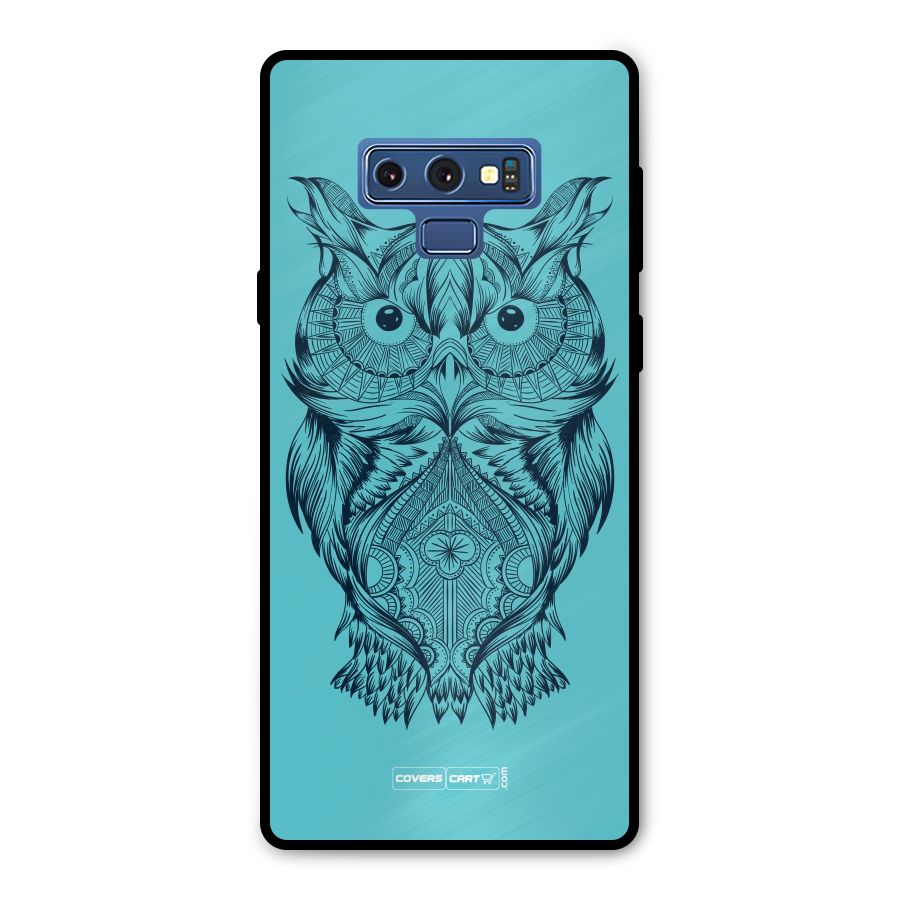 Designer Owl Metal Back Case for Galaxy Note 9