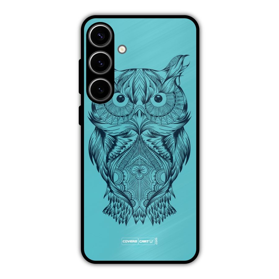 Designer Owl Metal Back Case for Galaxy S24 Plus