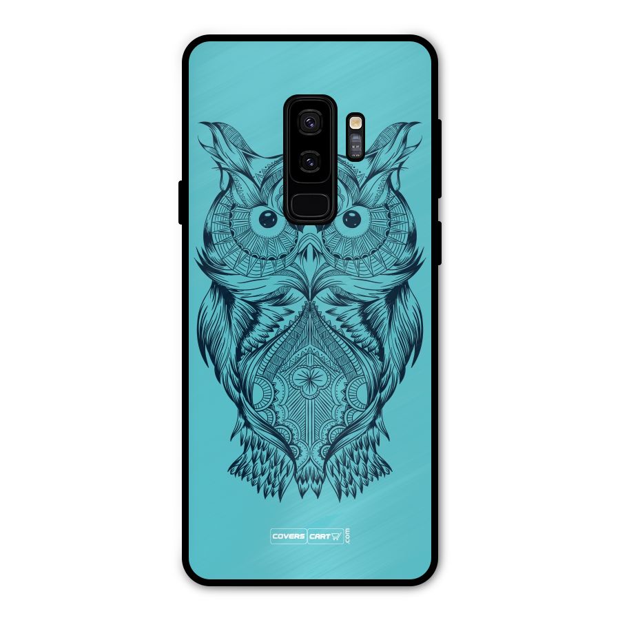 Designer Owl Metal Back Case for Galaxy S9 Plus