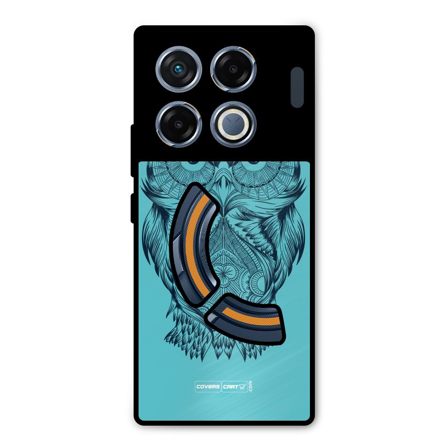 Designer Owl Metal Back Case for Infinix GT 20 Pro
