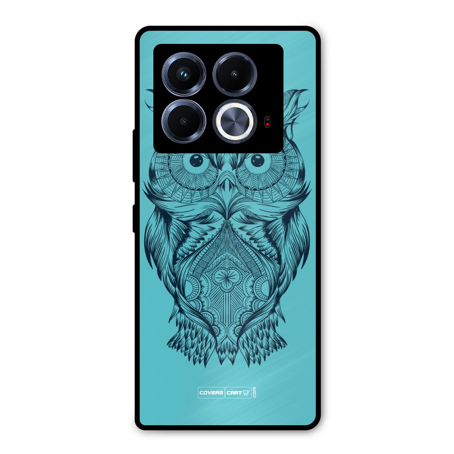 Designer Owl Metal Back Case for Infinix Note 40 5G