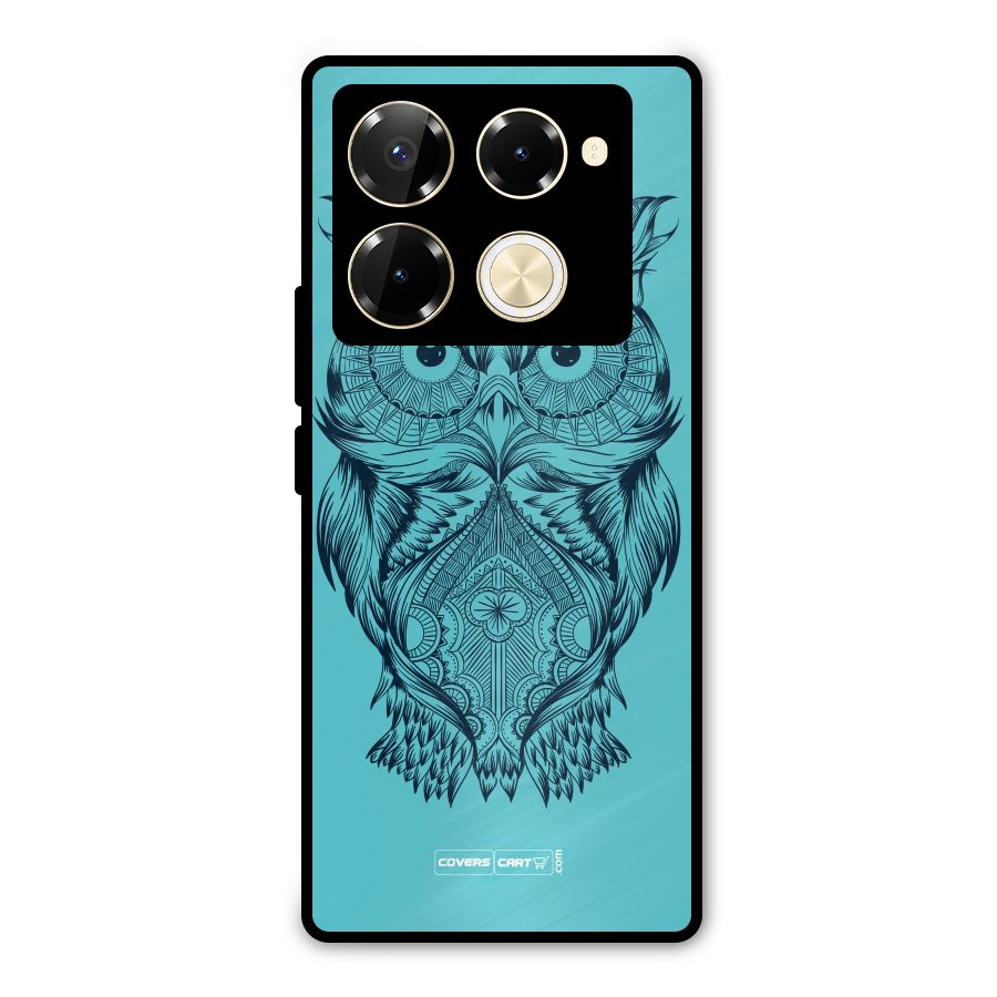 Designer Owl Metal Back Case for Infinix Note 40 Pro Plus