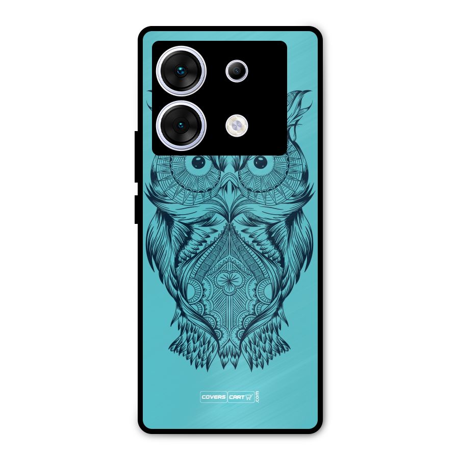 Designer Owl Metal Back Case for Infinix Zero 30 5G