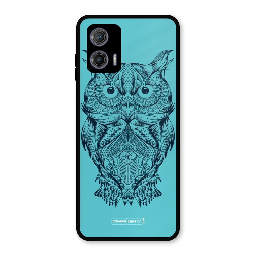 Designer Owl Metal Back Case for Moto G73