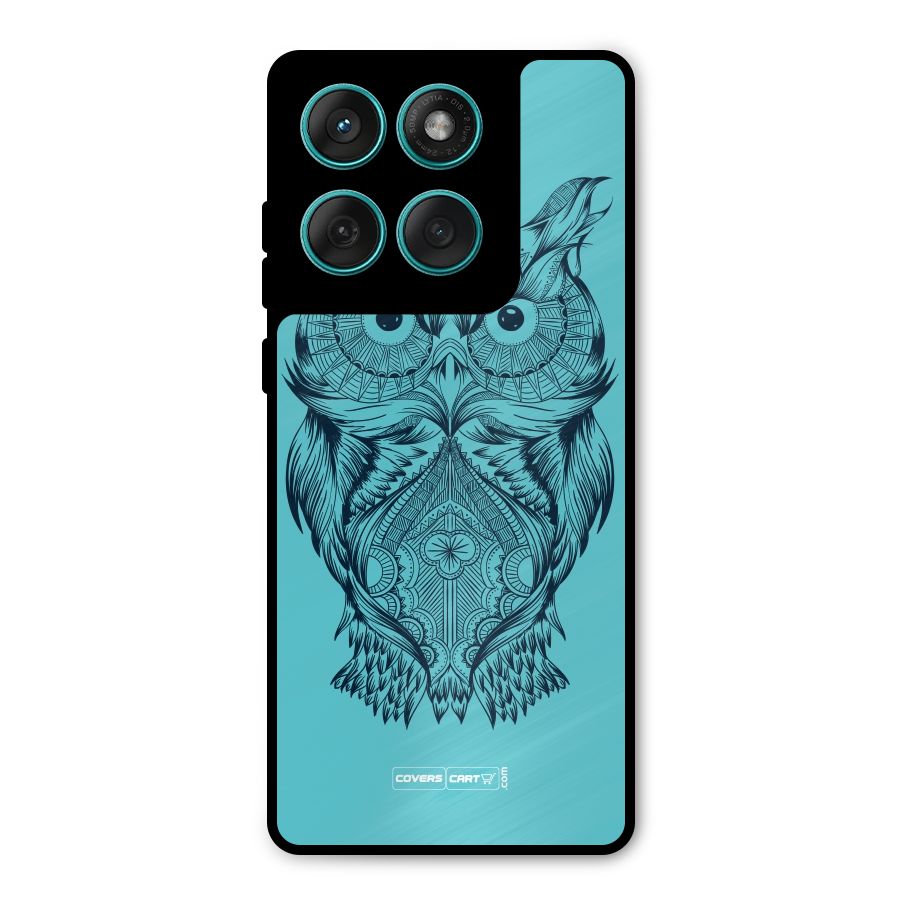 Designer Owl Metal Back Case for Motorola Edge 60 Fusion
