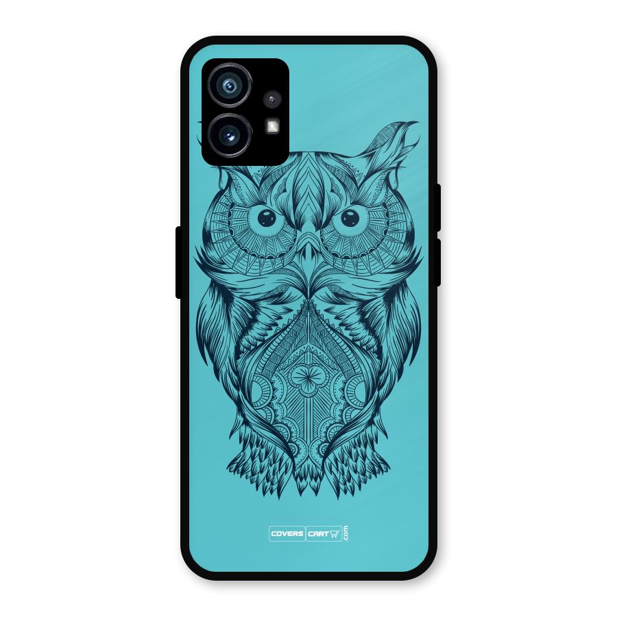 Designer Owl Metal Back Case for Nothing Phone 1