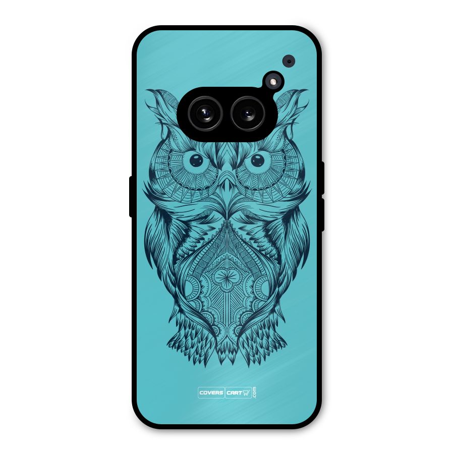 Designer Owl Metal Back Case for Nothing Phone 2a Plus