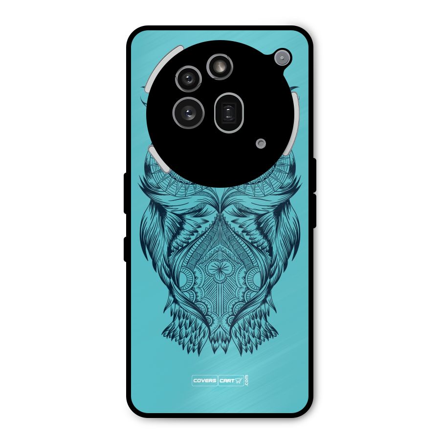 Designer Owl Metal Back Case for Nothing Phone 3a Pro