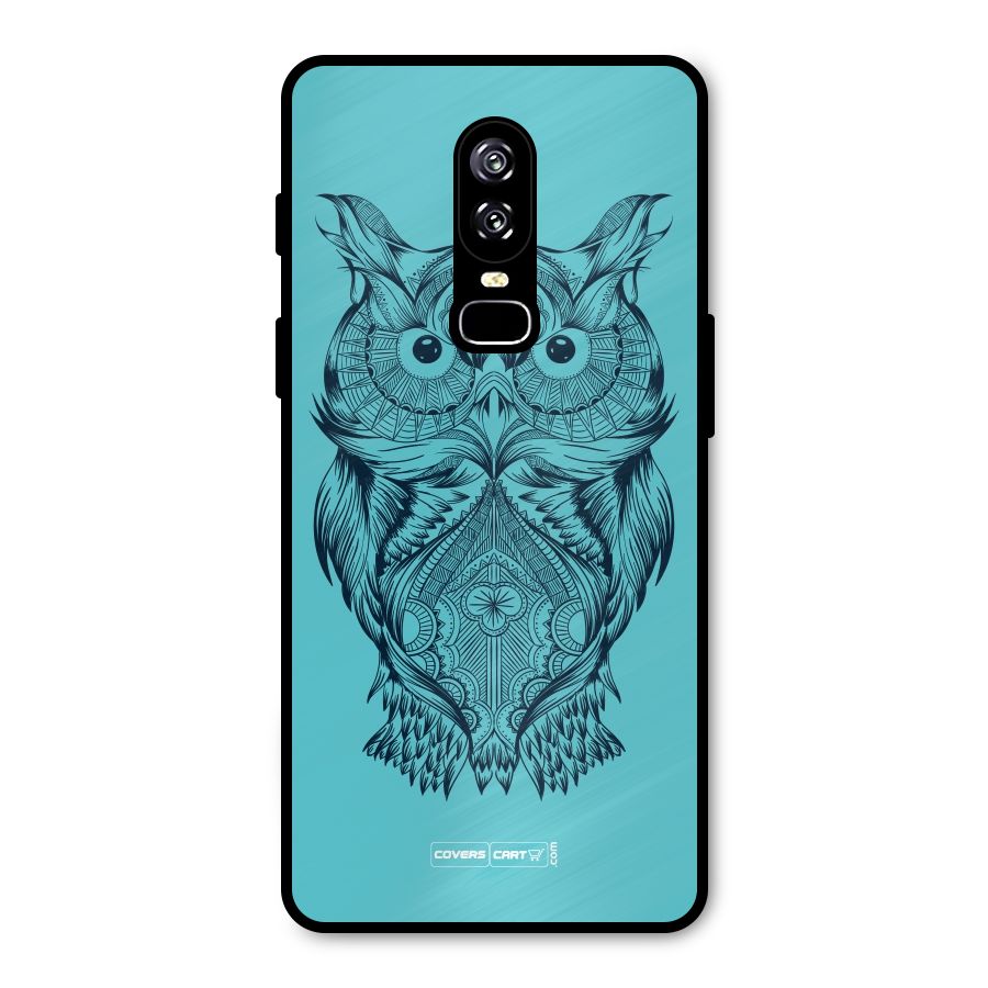 Designer Owl Metal Back Case for OnePlus 6