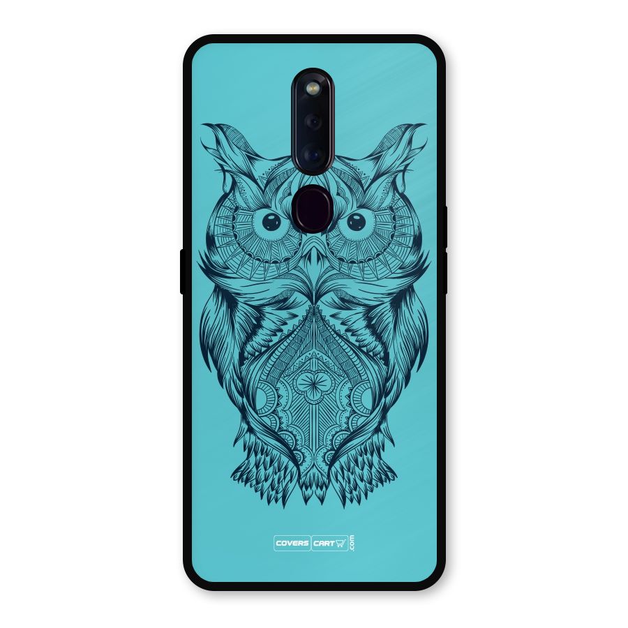 Designer Owl Metal Back Case for Oppo F11 Pro
