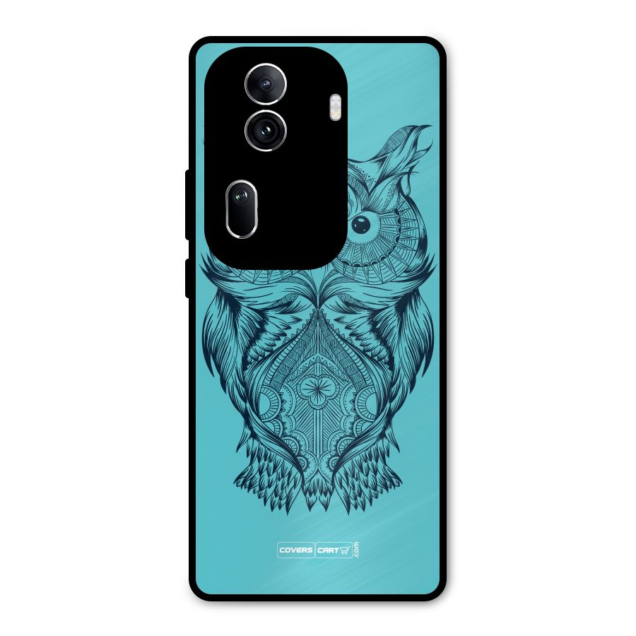 Designer Owl Metal Back Case for Oppo Reno11 Pro 5G