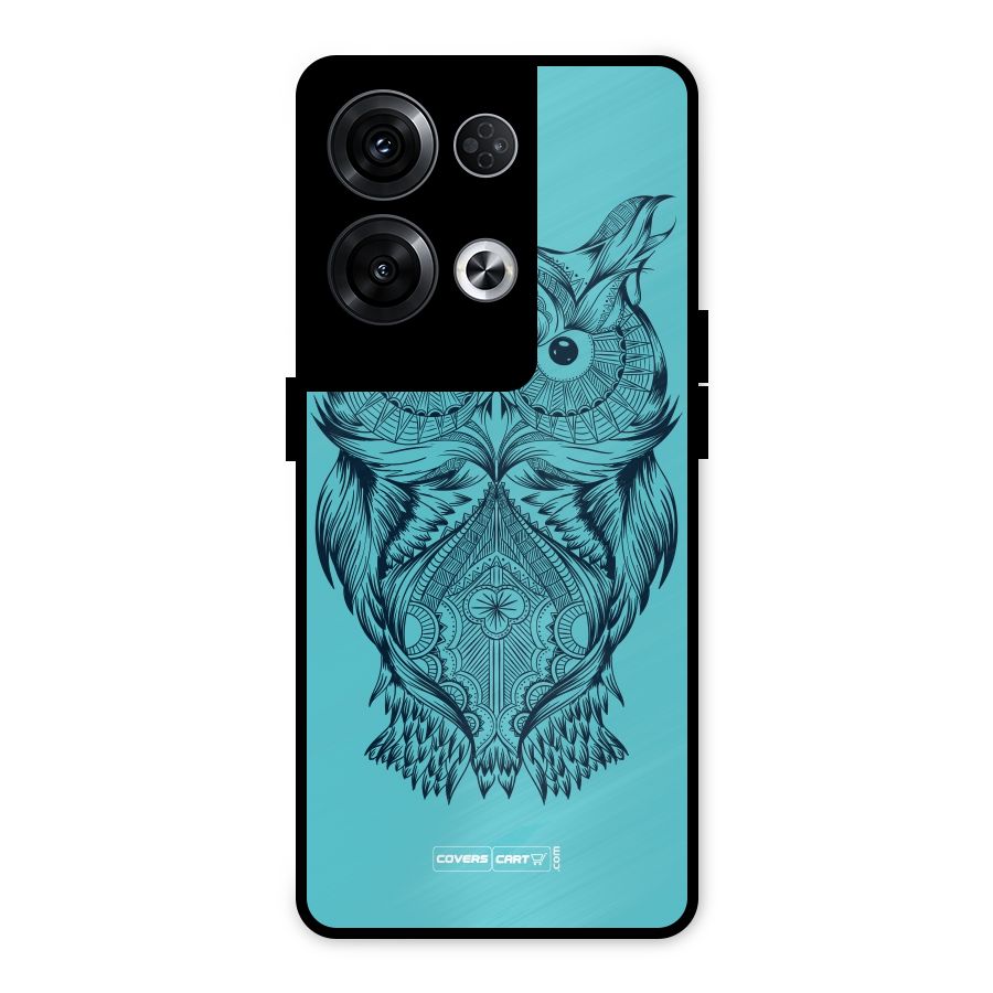 Designer Owl Metal Back Case for Oppo Reno8 Pro 5G