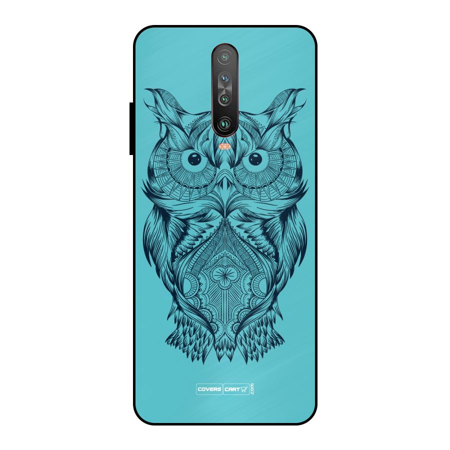Designer Owl Metal Back Case for Poco X2