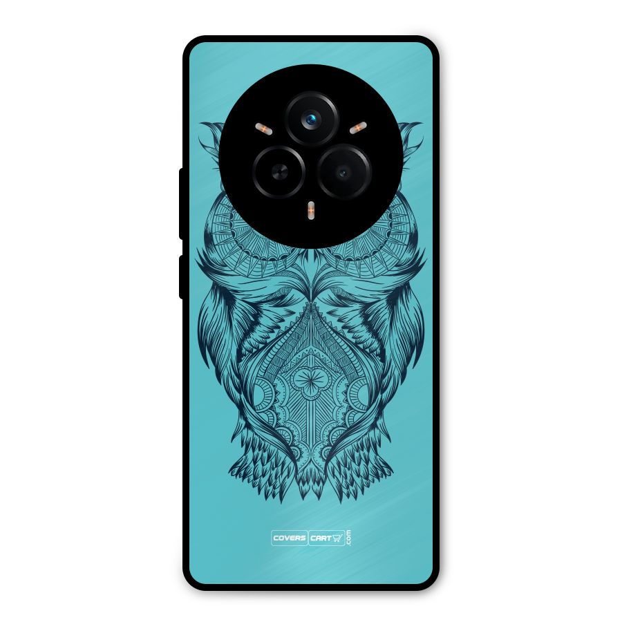 Designer Owl Metal Back Case for Realme 14 Pro