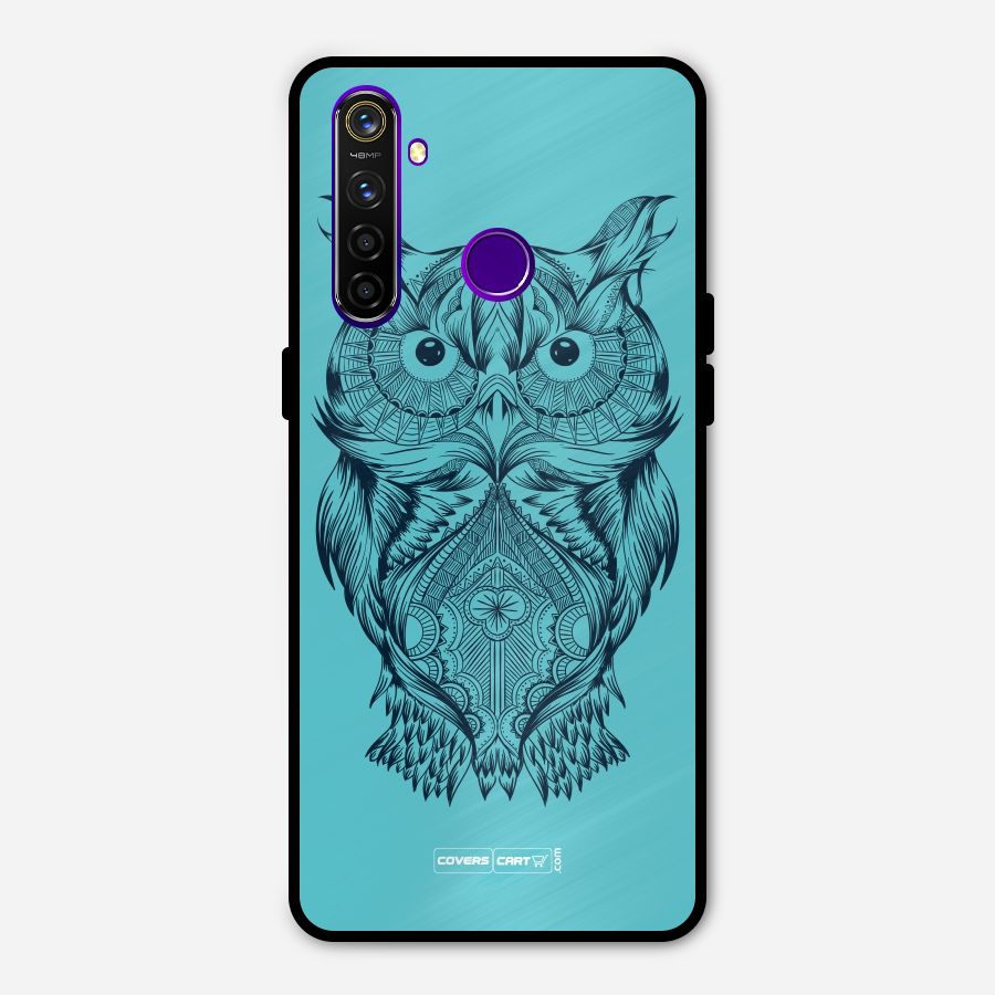 Designer Owl Metal Back Case for Realme 5 Pro