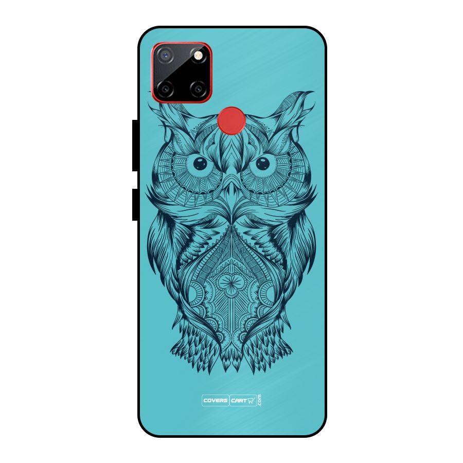 Designer Owl Metal Back Case for Realme C12